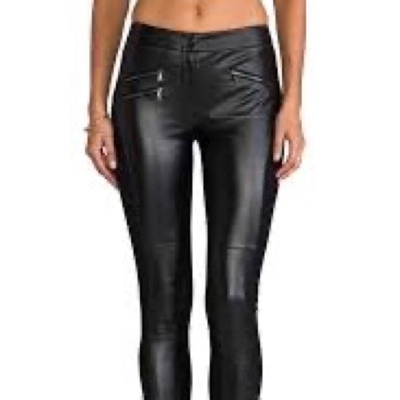 BCBG Stephen pleather stripe pant - Picture 1 of 10
